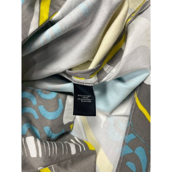 Lafayette 148 Knee Length Printed Shirt Dress Size 10 Zip Short Sleeve Pockets - Picture 6 of 8